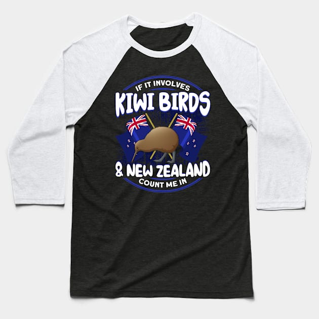 Bird Lover Endangered Species Kiwi Bird Baseball T-Shirt by Toeffishirts